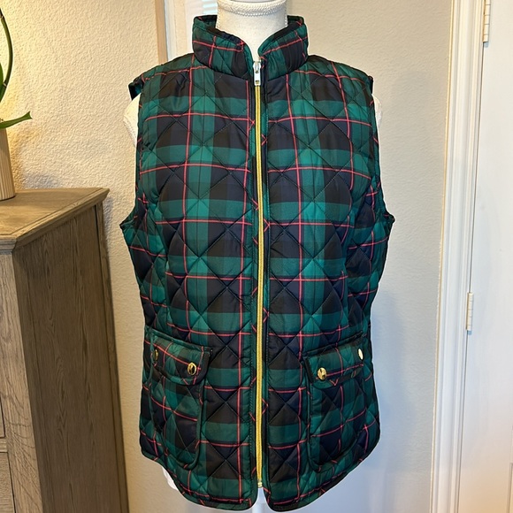 St John's Bay | Women's Winter  Plaid Quilted Vest | Size Med - Picture 3 of 12